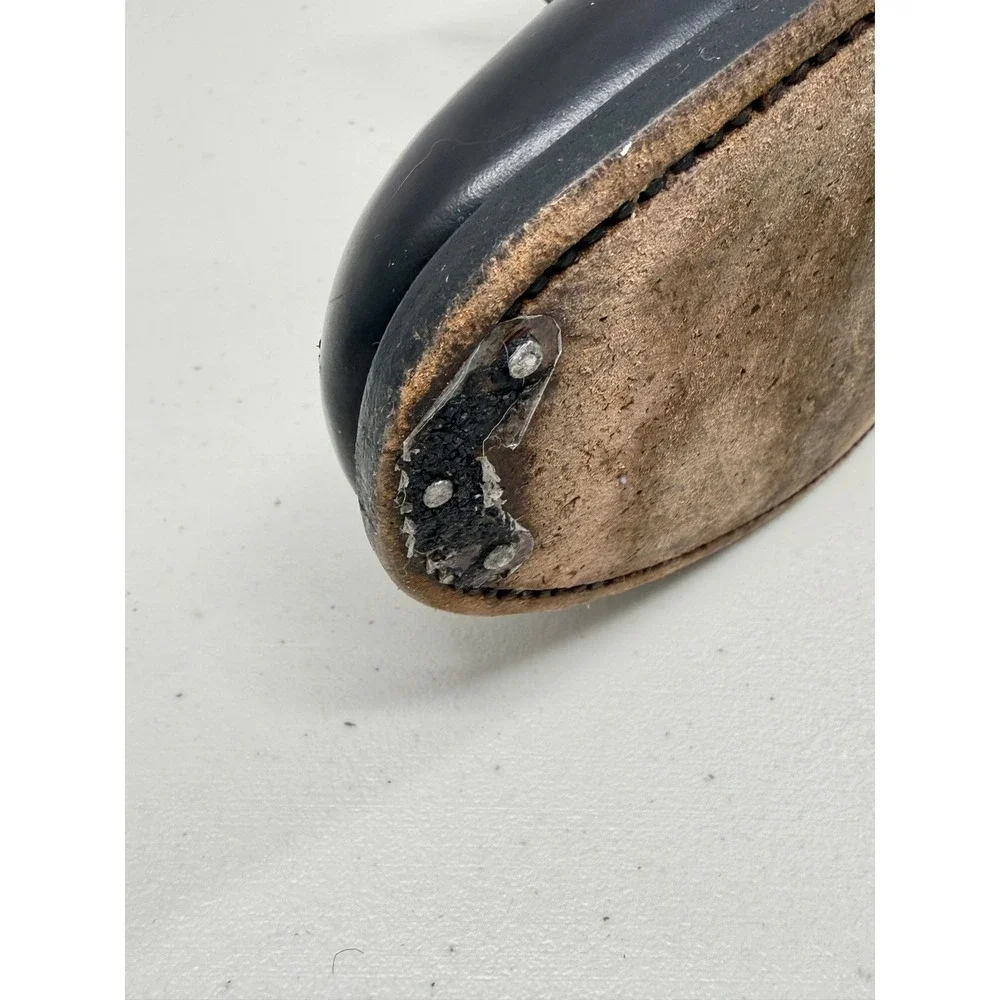 Church's Royal Tweed Amberley Black Leather Chelsea Boots 9.5 UK 10.5